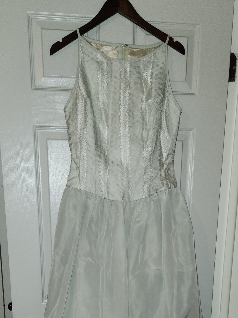 Vintage 1980s 1990s Jessica McClintock Gunne Sax Mint Green Formal Dress Size 11